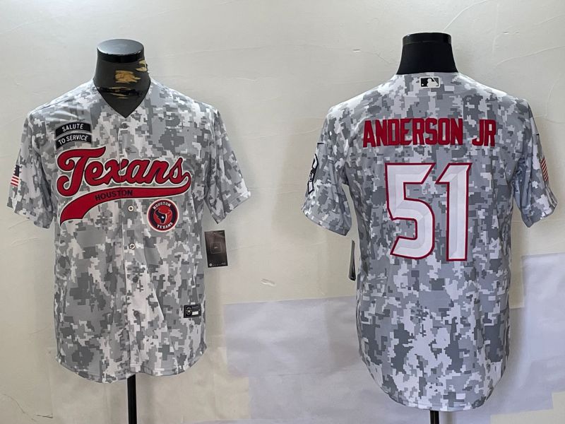 Men Houston Texans #51 Anderson jr Nike Arctic Camo 2024 Salute to Service Limited NFL Jersey style 1